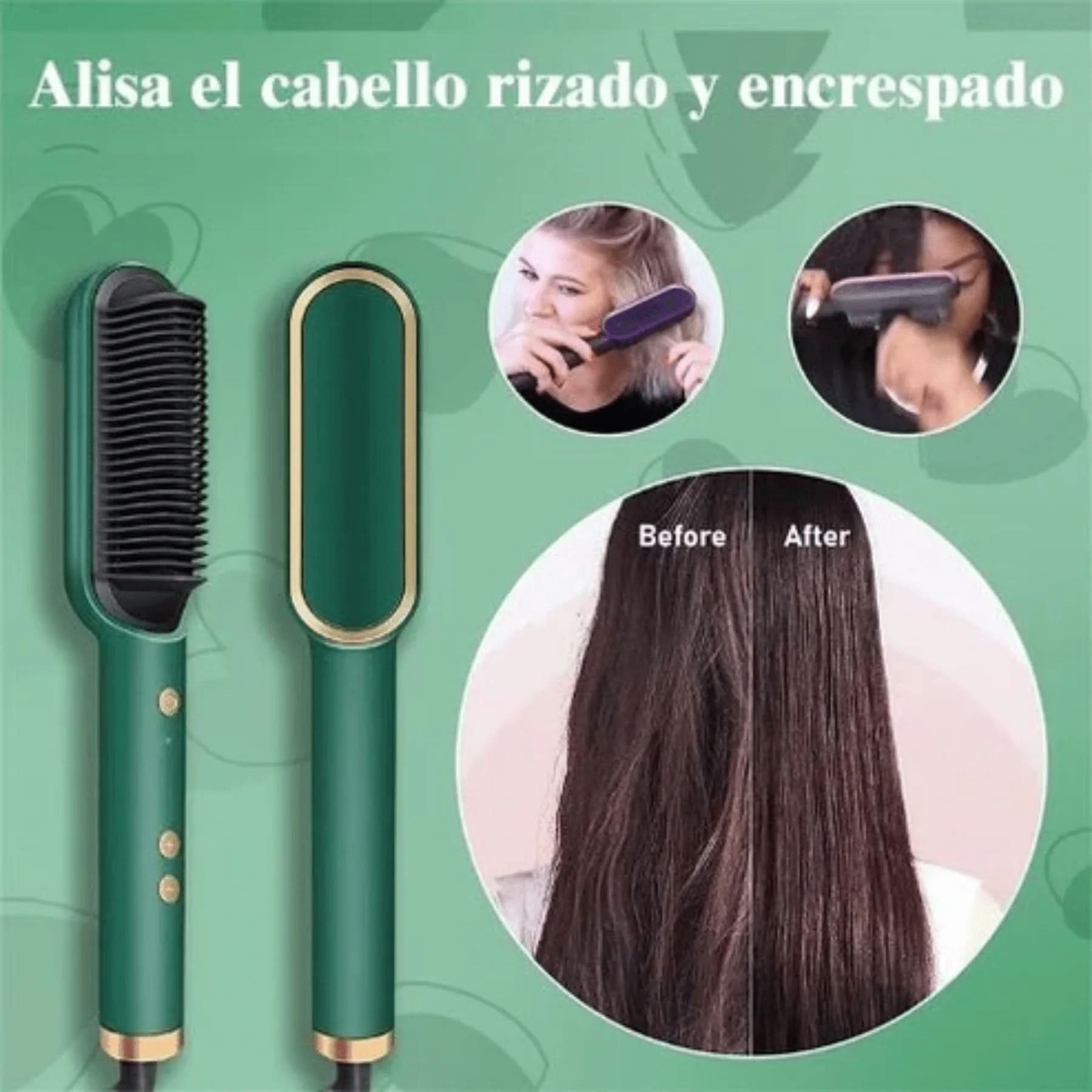 Cepillo Alisador Mágico – Cabello liso y brillante en solo 3 minutos, sin dañar tu pelo - Amya Chile