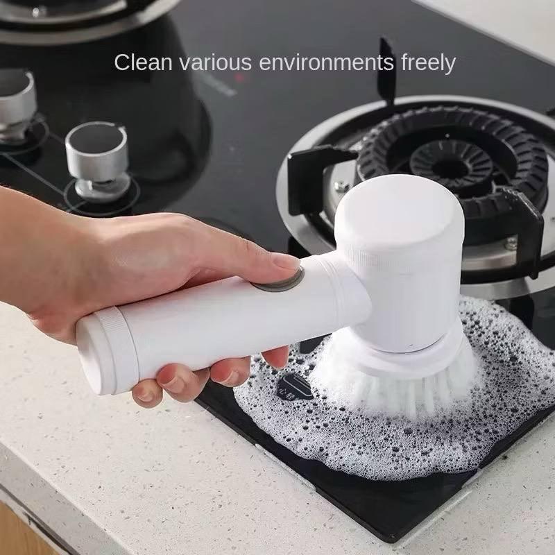 Cepillo Eléctrico Recargable 5 en 1 | Limpieza Fácil para Cocina y Baño - Amya Chile