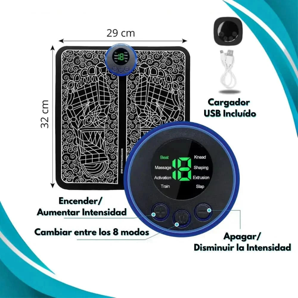 Masajeador Eléctrico de Pies EMS — Alivio Instantáneo y Relajación Profunda - Amya Chile