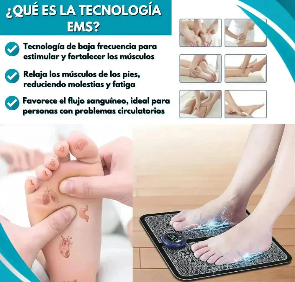 Masajeador Eléctrico de Pies EMS — Alivio Instantáneo y Relajación Profunda - Amya Chile