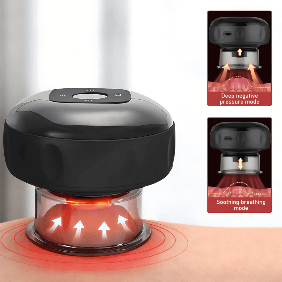 Máquina de Ventosas 4 en 1 - Masajeador Inteligente con Calor, Luz Roja y Succión Ajustable - Amya Chile